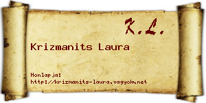 Krizmanits Laura névjegykártya