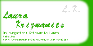 laura krizmanits business card